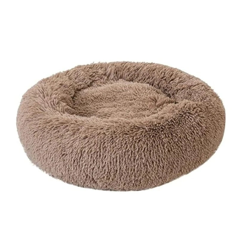 Coco Kindi Soft Plush Round bed-Khaki - 70cm
